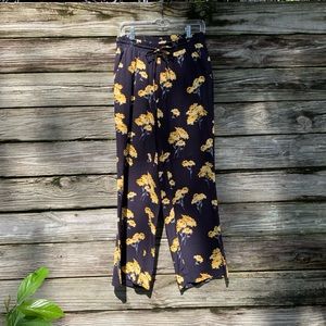 Floral Fluid Drawstring Pants